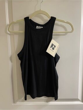Frank & Oak Black Ribbed Tank